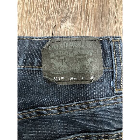 Levi's Men 511 Slim Fit Dark Wash Jeans Size 28x28 - Picture 9 of 9